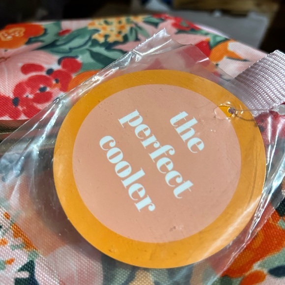 Cooler Pink and Orange Floral bag with Zipper Closure - Picture 5 of 5